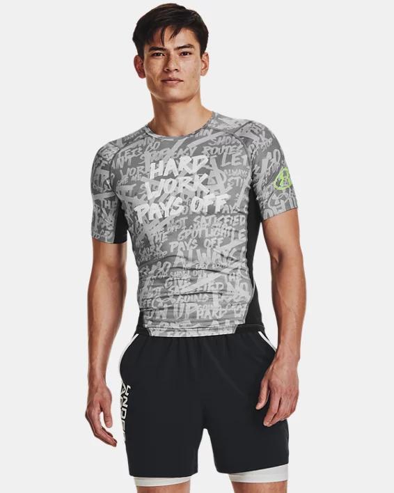 Mens HeatGear Message Compression Short Sleeve Product Image