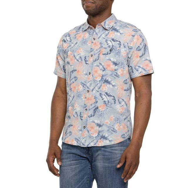 FLAG & ANTHEM Malibu Vintage Wash Floral Print Shirt - Short Sleeve Product Image