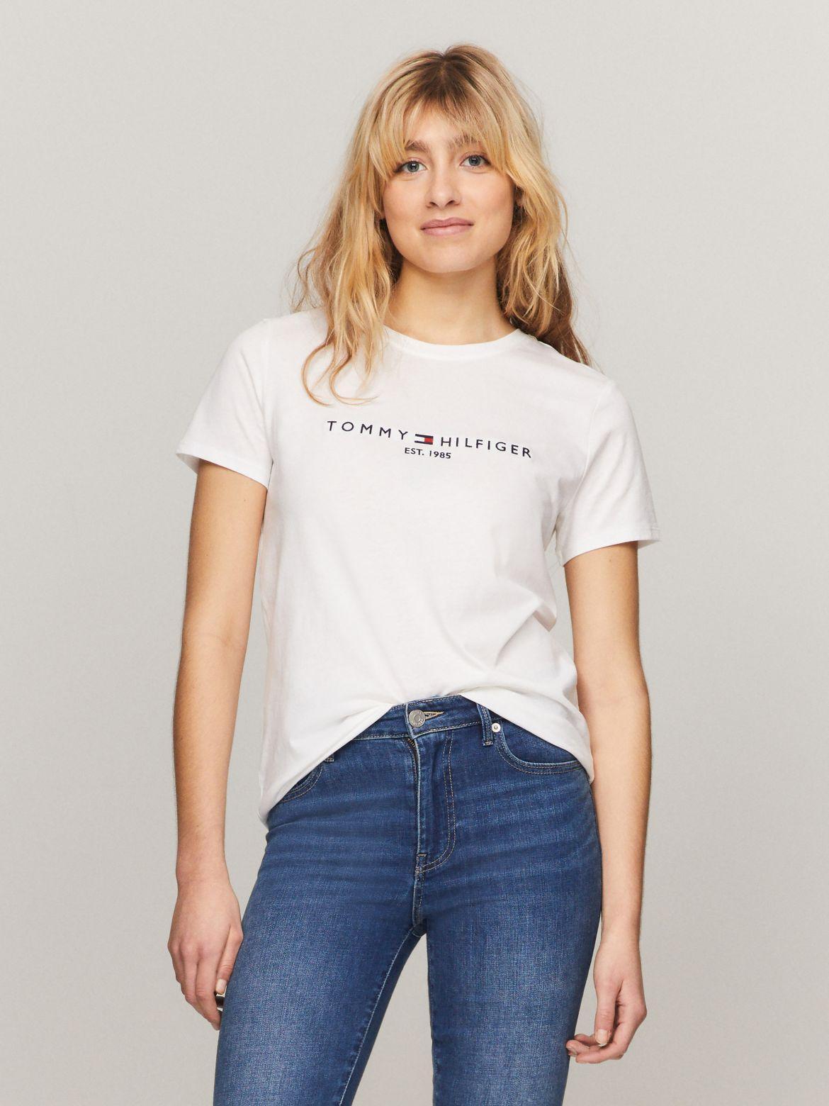 Tommy Hilfiger Women's Embroidered Tommy Logo T-Shirt Product Image