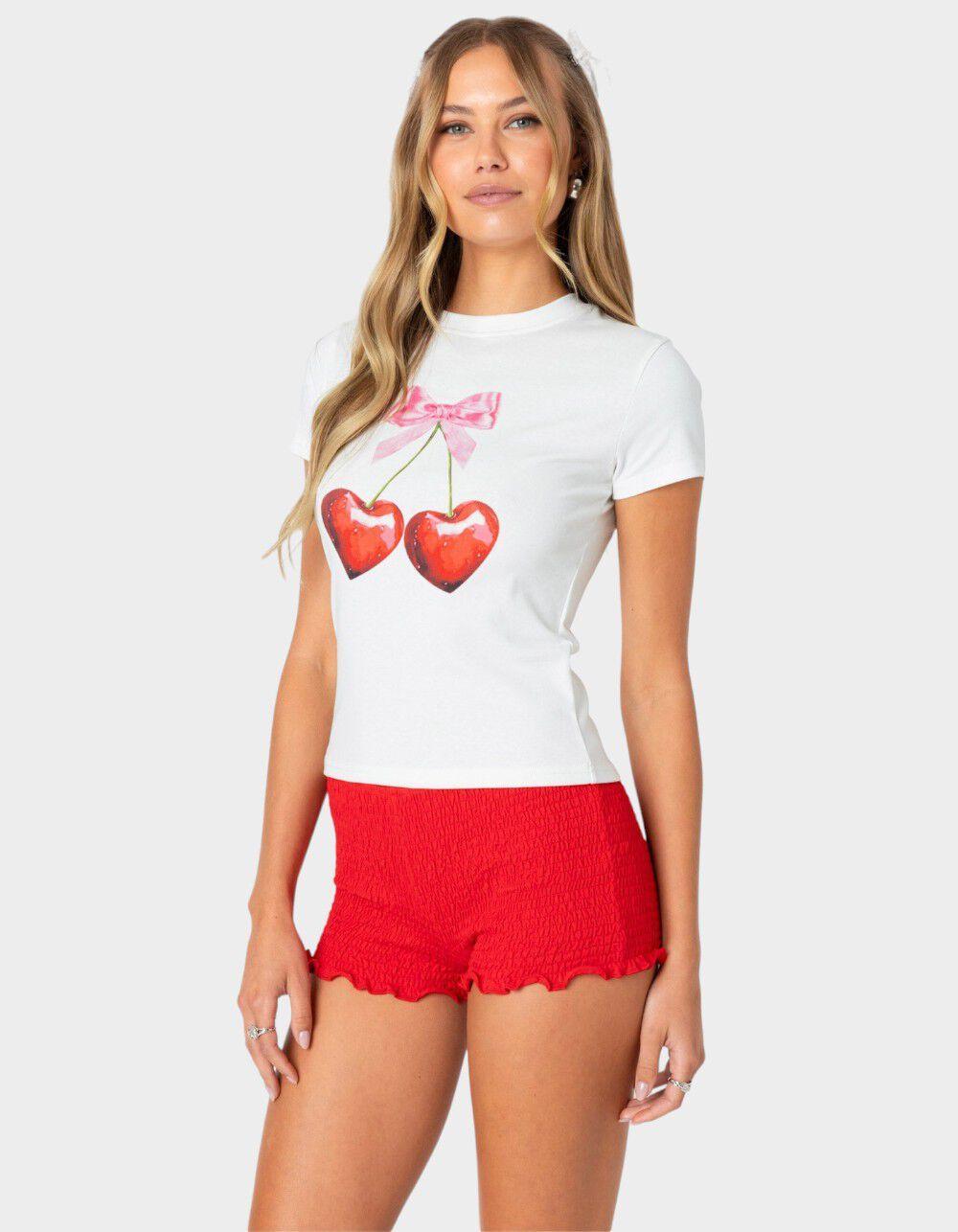 EDIKTED Cherry Heart Tee Product Image