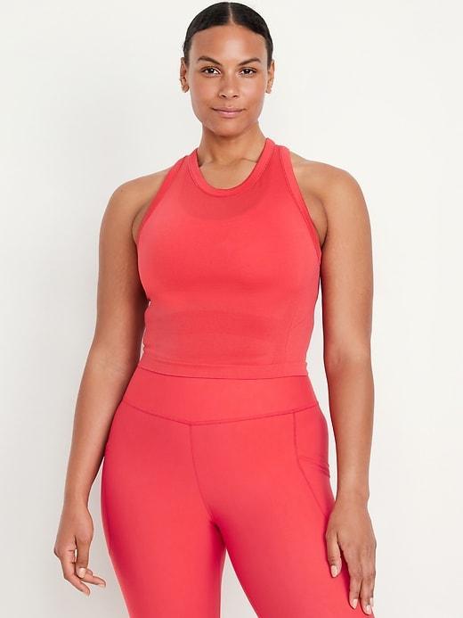 Fitted Seamless Crop Tank Top Product Image