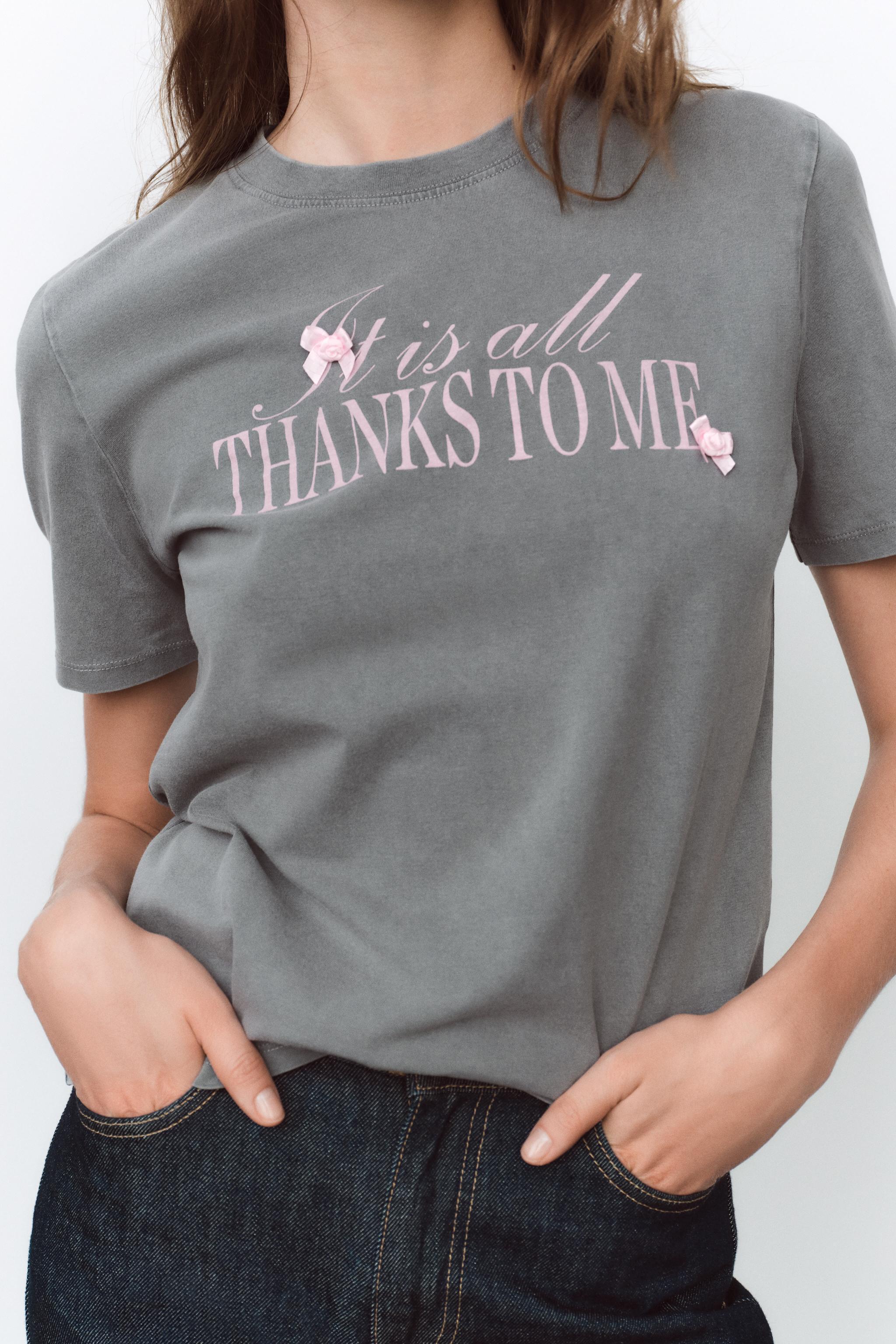 WASHED T-SHIRT WITH TEXT Product Image