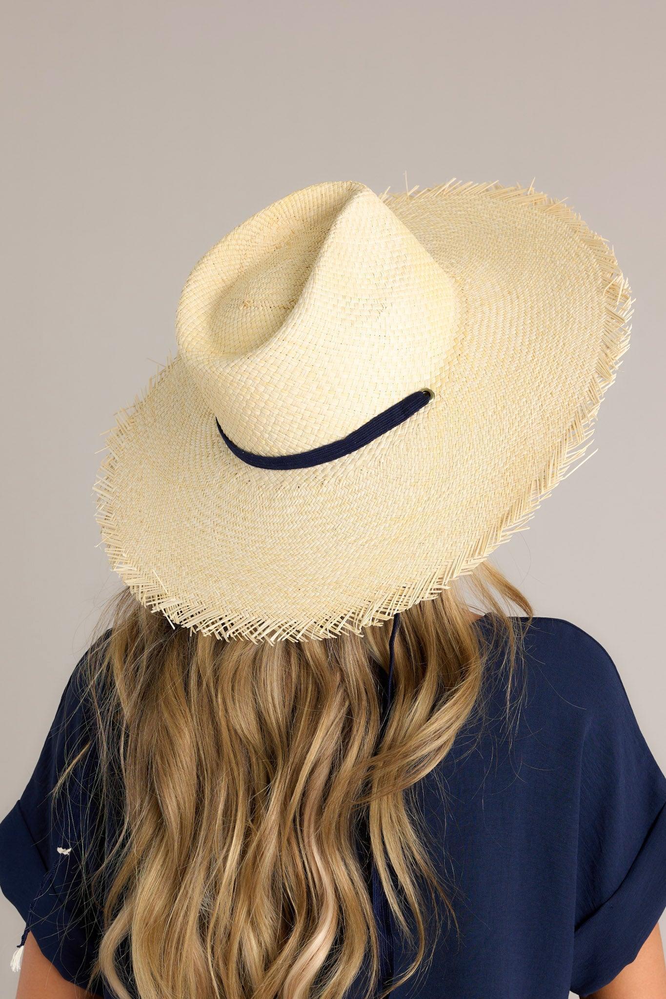 Sunshine Tienda Miriam Wide Brimmed Palm Fringe Hat Product Image