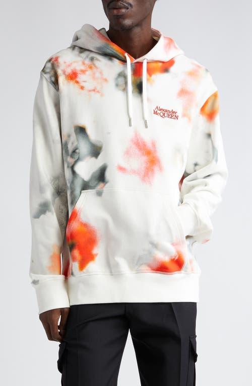 Alexander McQueen Obscured Floral Cotton French Terry Hoodie Product Image