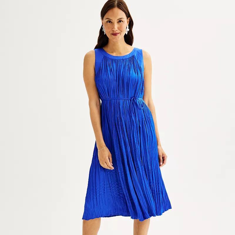 Womens Nine West Pleated Sleeveless Dress Product Image