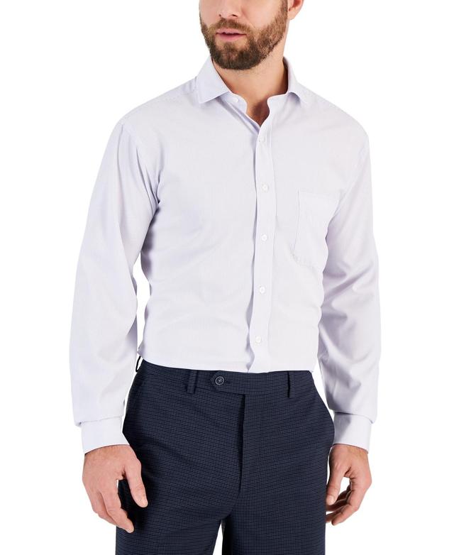 Club Room Mens Regular Fit Traveler Fine Stripe Dress Shirt, Created for Macys Product Image