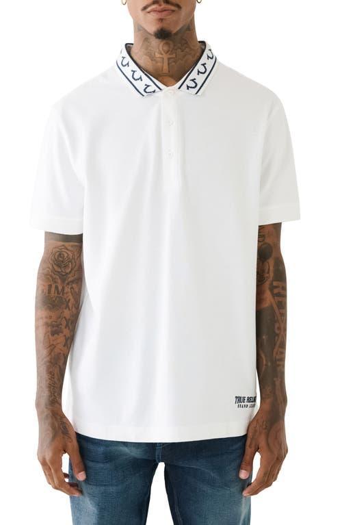 True Religion Brand Jeans Logo Collar Cotton Polo Product Image