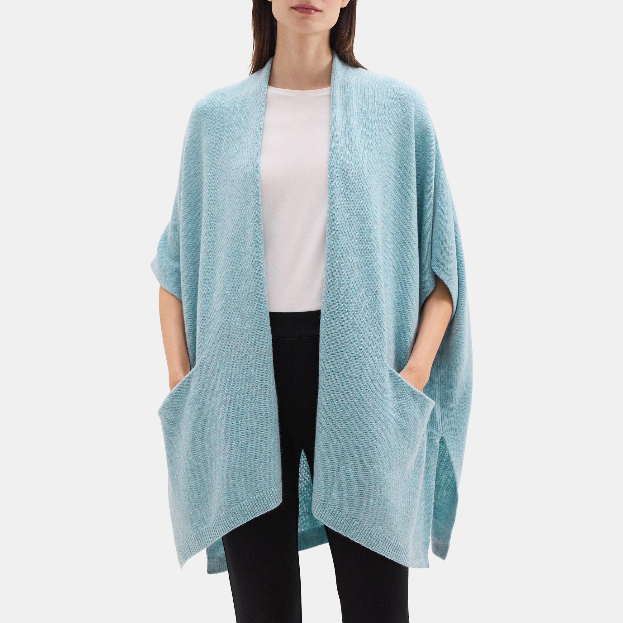 Wool-Cashmere Knit Poncho | Theory Outlet Product Image