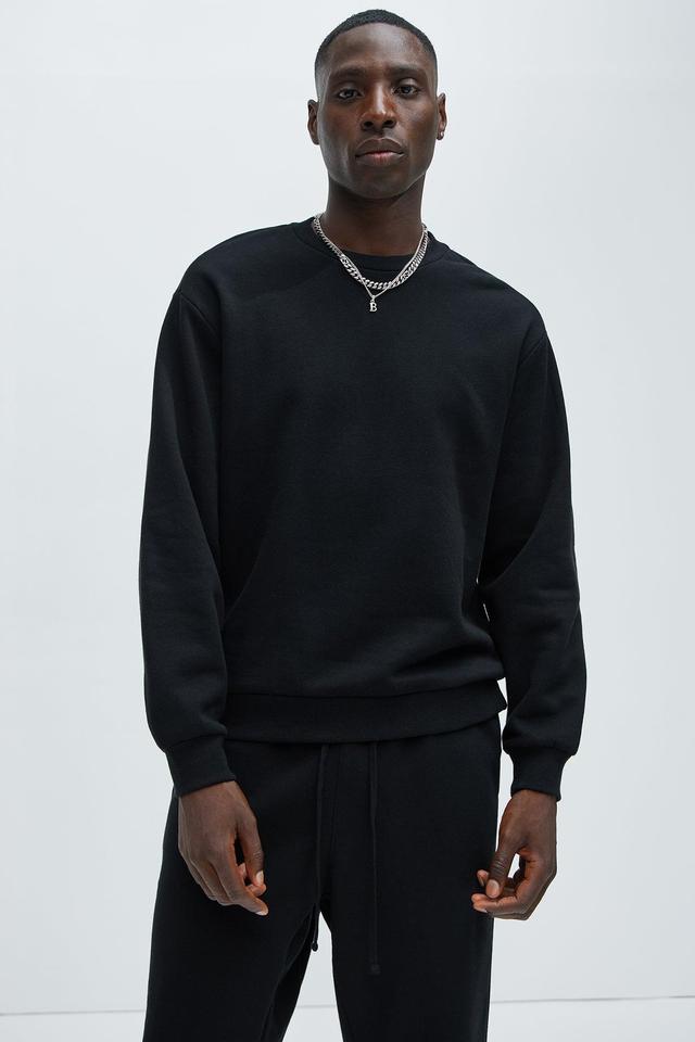 Tyson Crew Neck Sweatshirt - Black Product Image