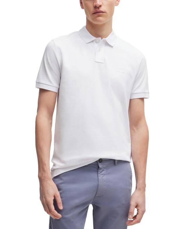 Boss by Hugo Boss Mens Logo Patch Slim-Fit Polo Shirt Product Image