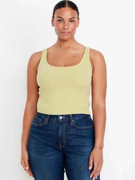 Ribbed Crop Tank Top Product Image