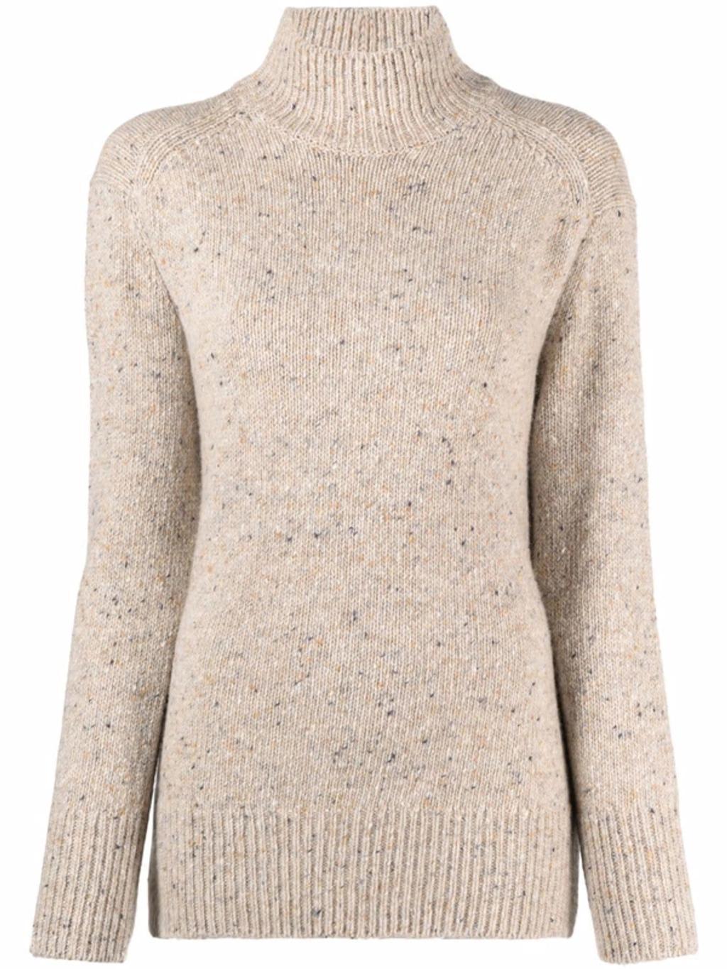 VINCE Textured Funnel Neck Sweater In Nude & Neutrals product image