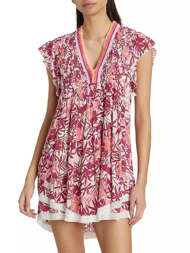 Sasha Fringe-Trimmed Floral Minidress Product Image