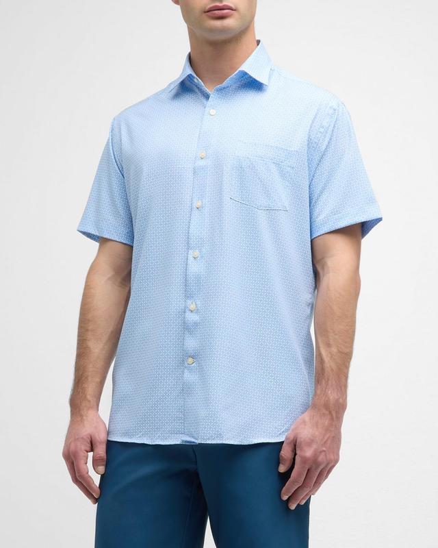 Mens Crown Geo Petals Performance Poplin Sport Shirt Product Image