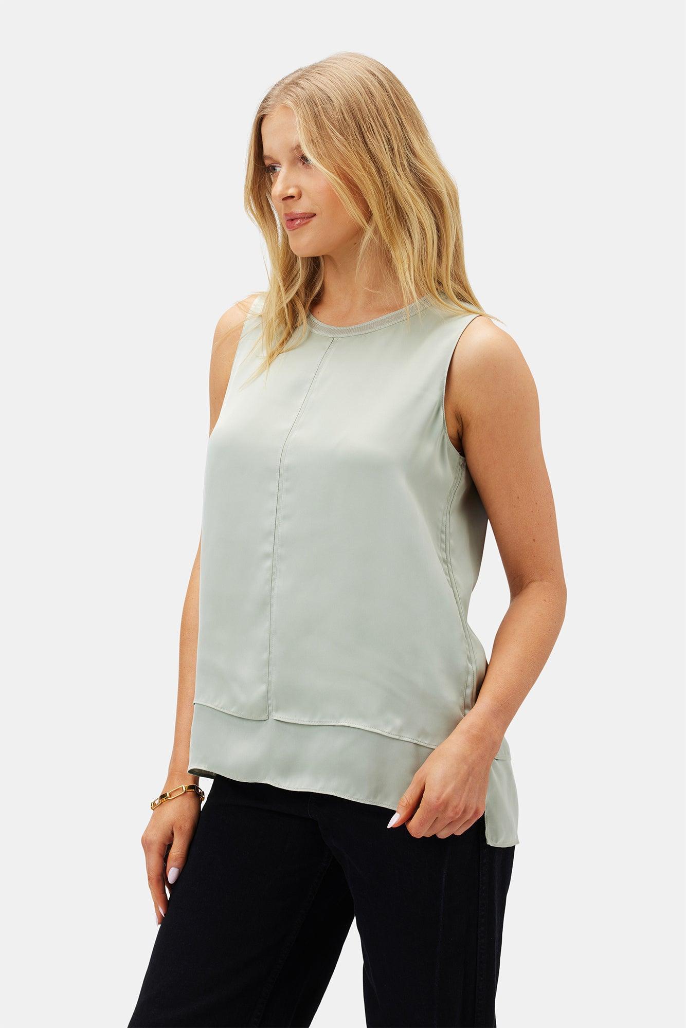 Zola Doubled Tank - Mint Green Product Image