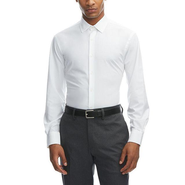 Mens Haggar Smart Wash Slim Fit Wrinkle Free Dress Shirt Product Image