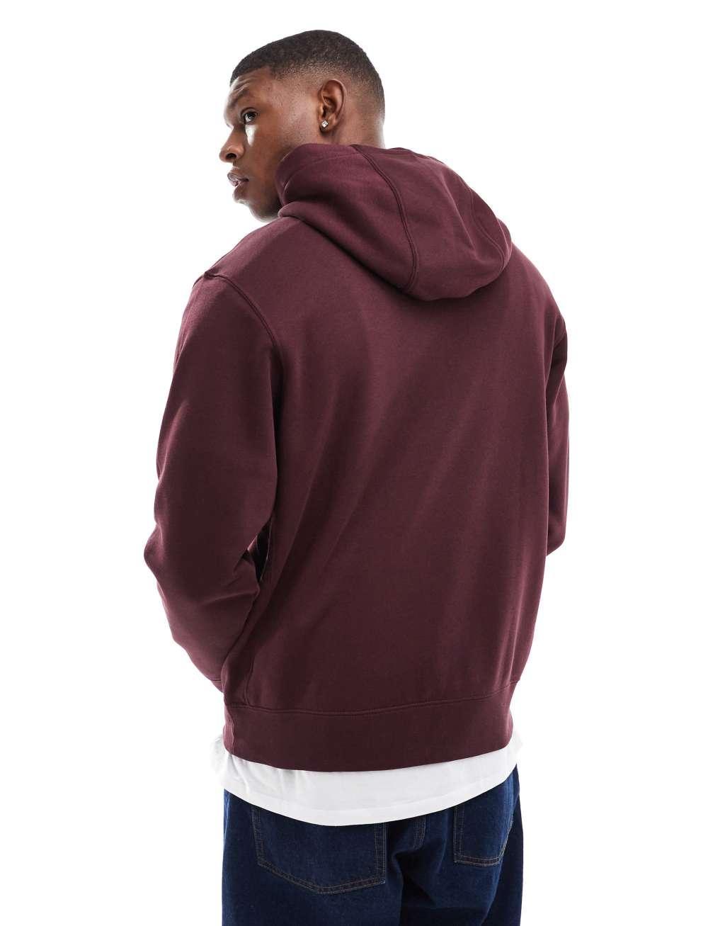 Nike Club hoodie in brown Product Image