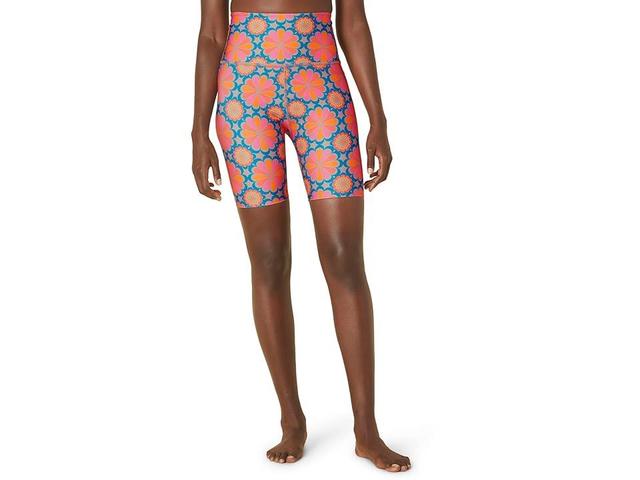 Beyond Yoga Women's Endurance Light High Waisted Biker Shorts  - Flower Tile - Size: Small Product Image