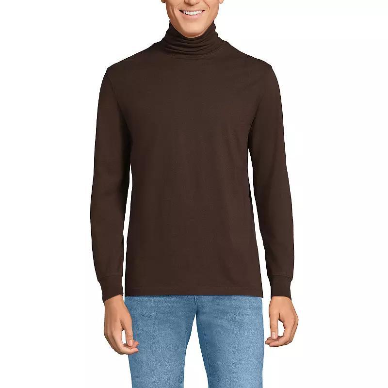 Big & Tall Lands End Super-T Classic-Fit Turtleneck, Mens Gray Grey Product Image