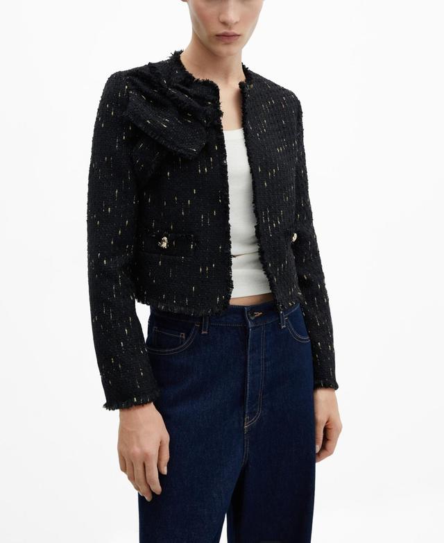 MANGO Metallic Tweed Jacket Product Image