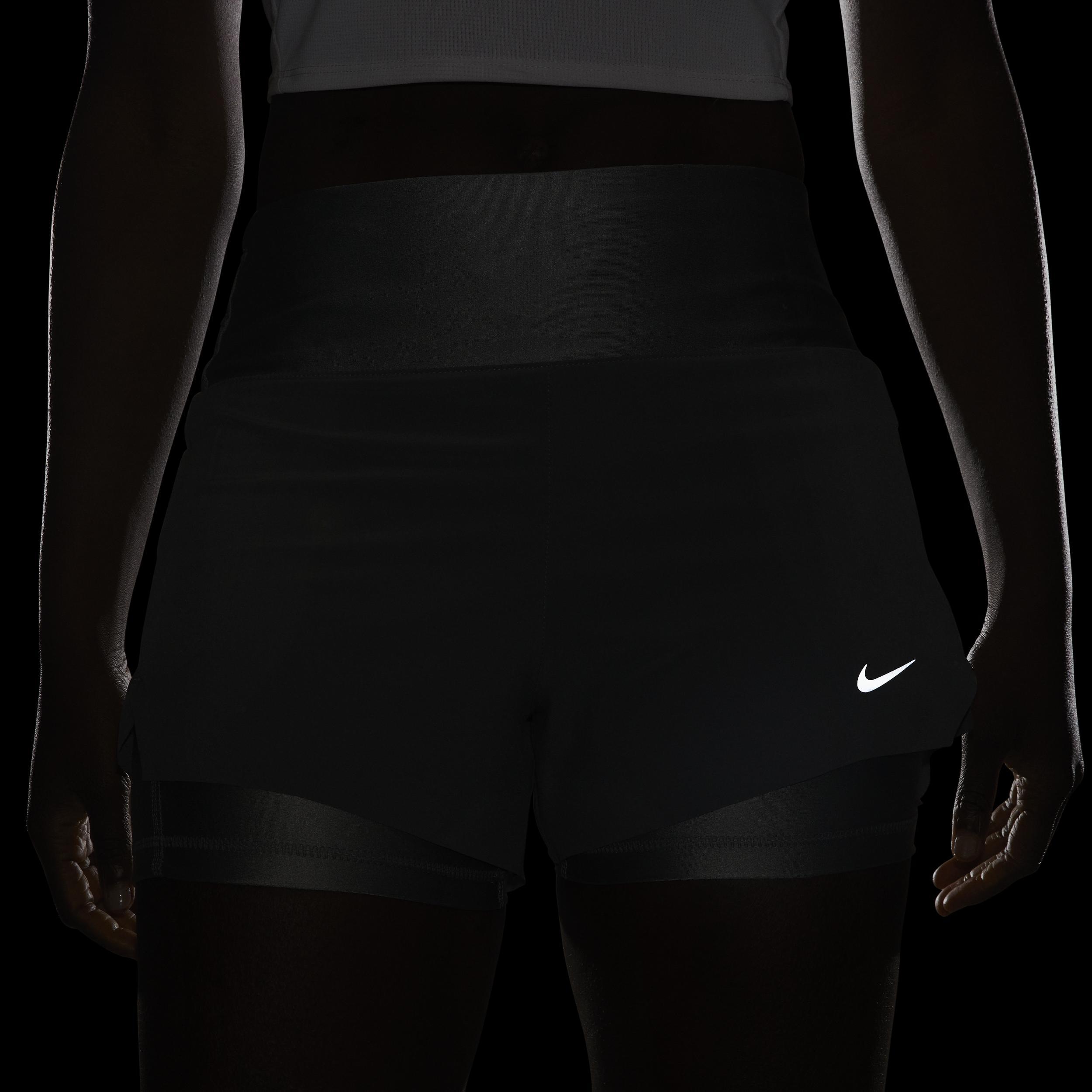 Nike Women's Dri-FIT Swift Mid-Rise 3" 2-in-1 Running Shorts with Pockets Product Image