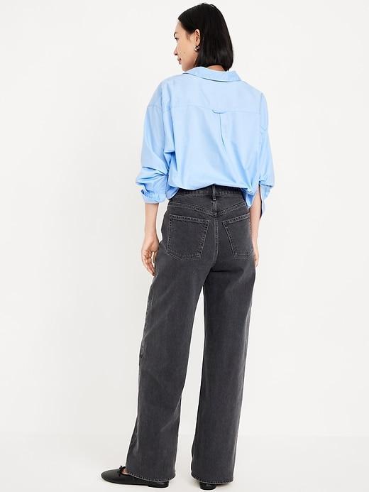 Extra High-Waisted Sky-Hi Wide-Leg Jeans Product Image