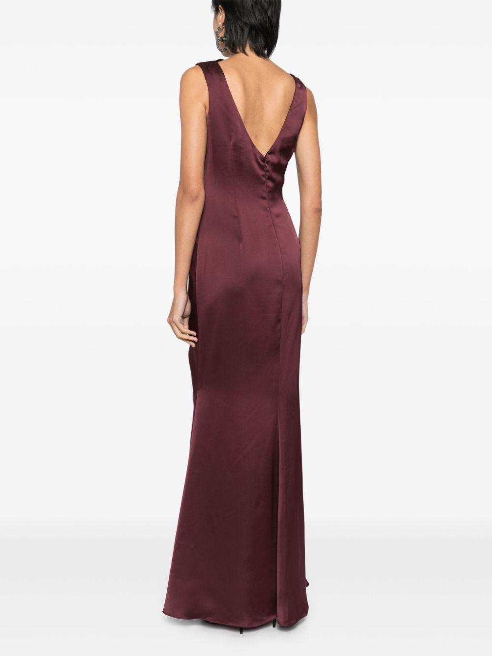 asymmetric shirred gown Product Image