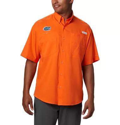 Columbia Men's Collegiate PFG Tamiami Short Sleeve Shirt - Auburn- Product Image