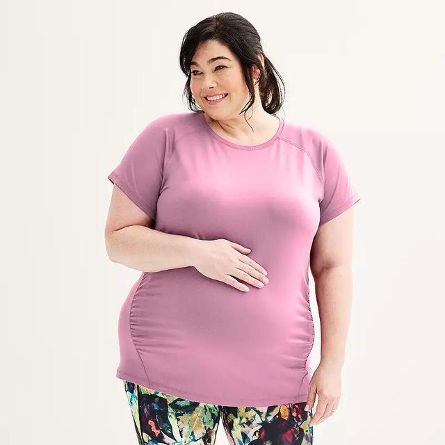 Plus Maternity Tek Gear Dry Tek Tee, Womens Maiti Pink Product Image