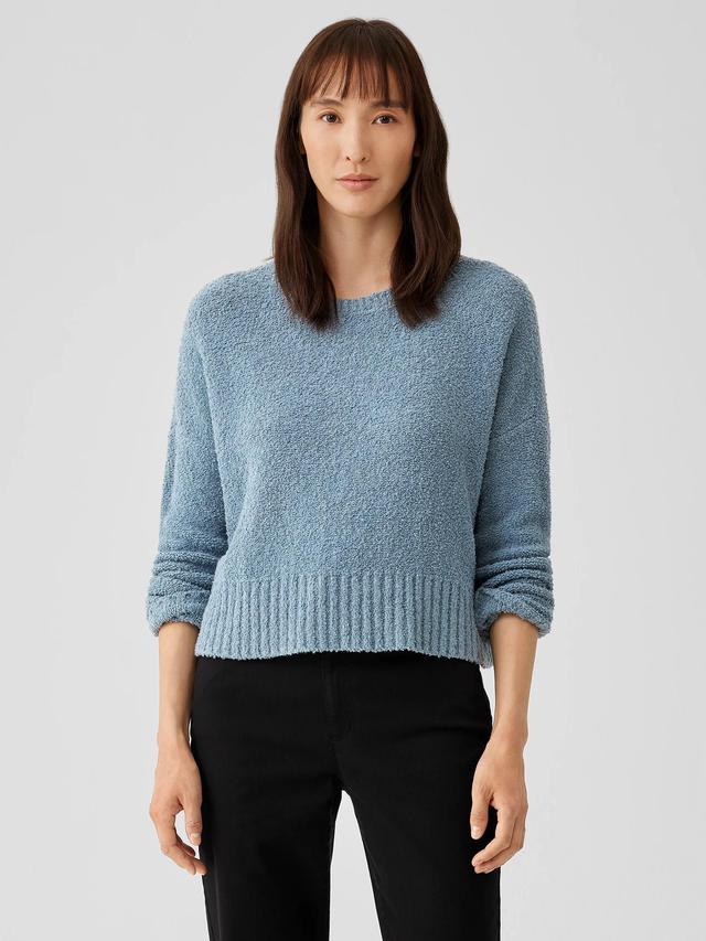 EILEEN FISHER Cotton Fluff Crew Neck Topfemale Product Image