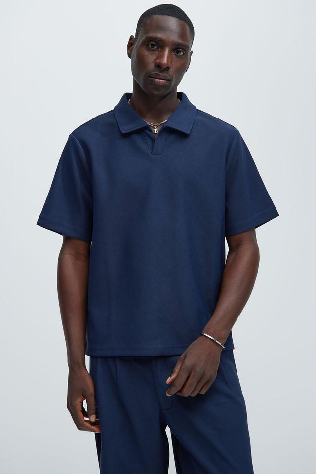 Turner Short Sleeve Polo - Navy Product Image