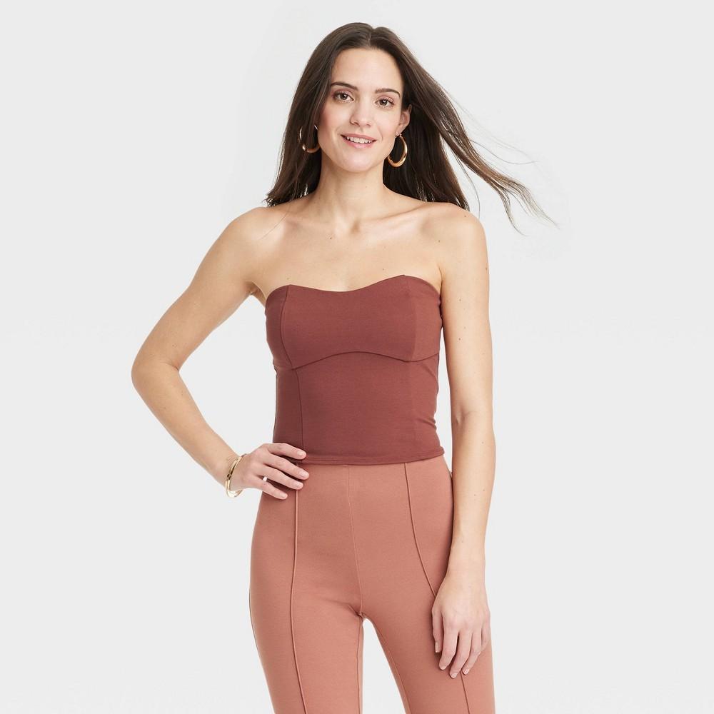 Womens Ponte Tube Top - A New Day Brown XS Product Image