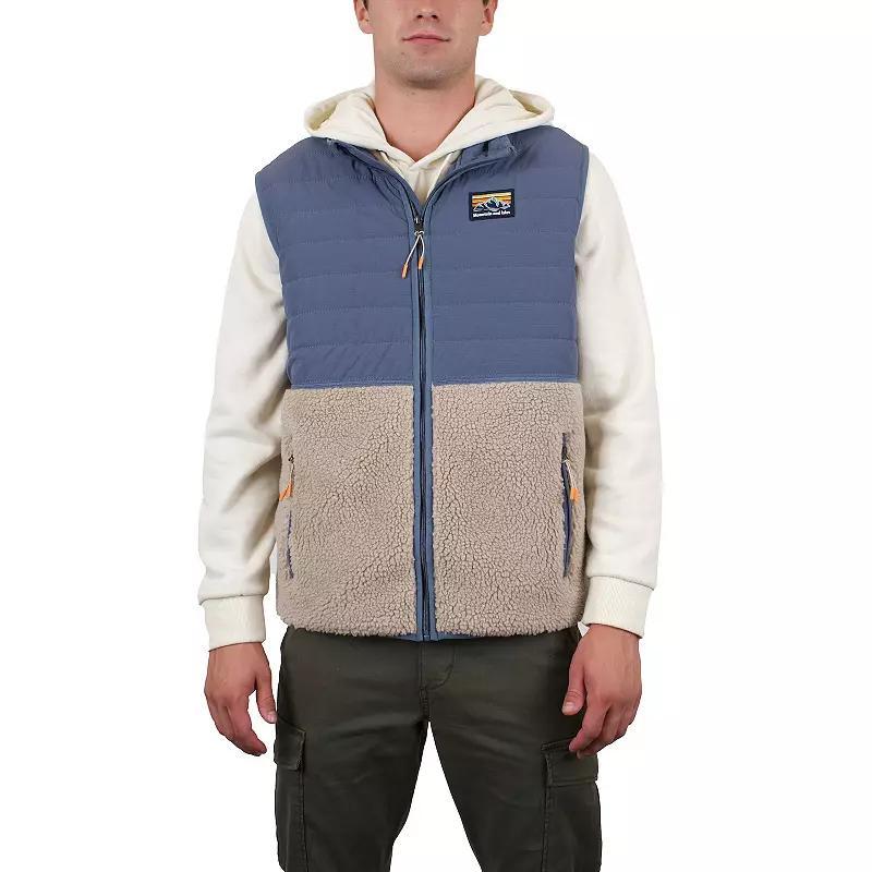 Mens Mountain and Isles Zip Front Vest Green Speckle Product Image