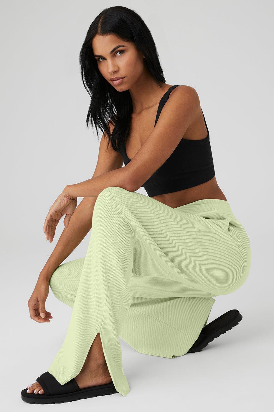 Alo Yoga | Knit High-Waist Salana Wide Leg Pants Product Image