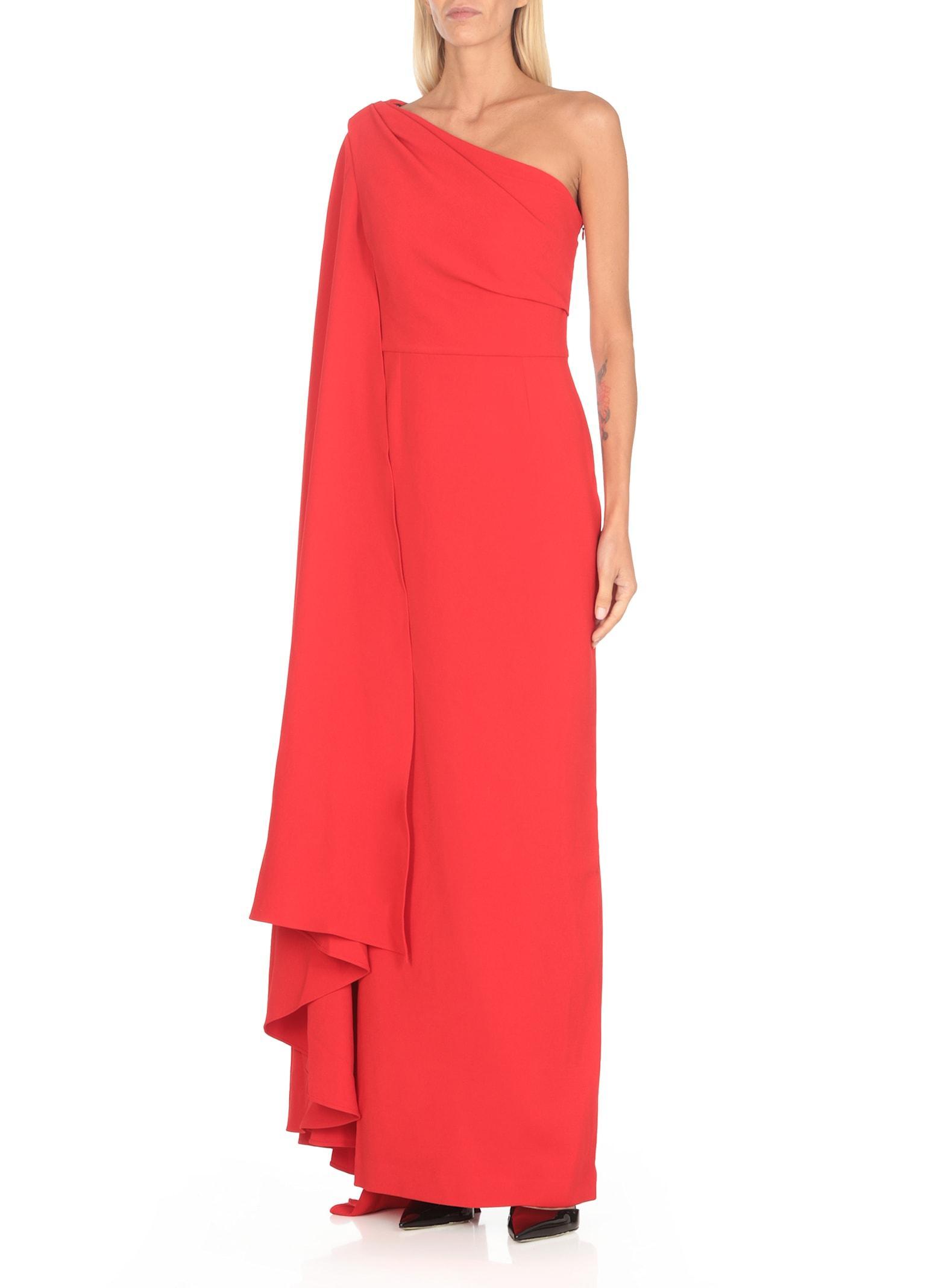 SOLACE LONDON Daria Gown In Red Product Image