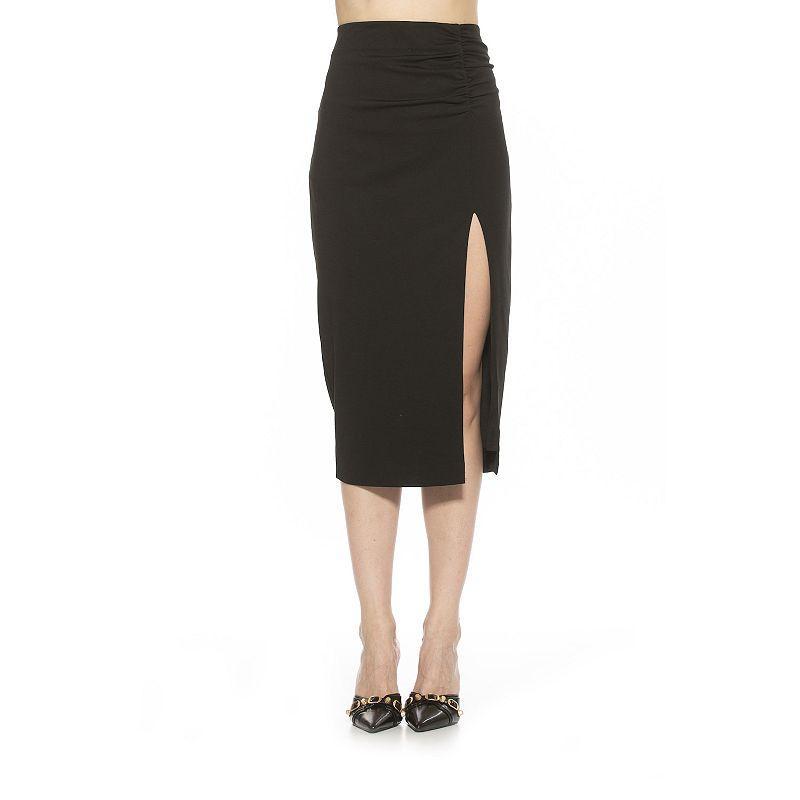 Womens ALEXIA ADMOR Zayla Ruched Pencil Skirt Red Product Image