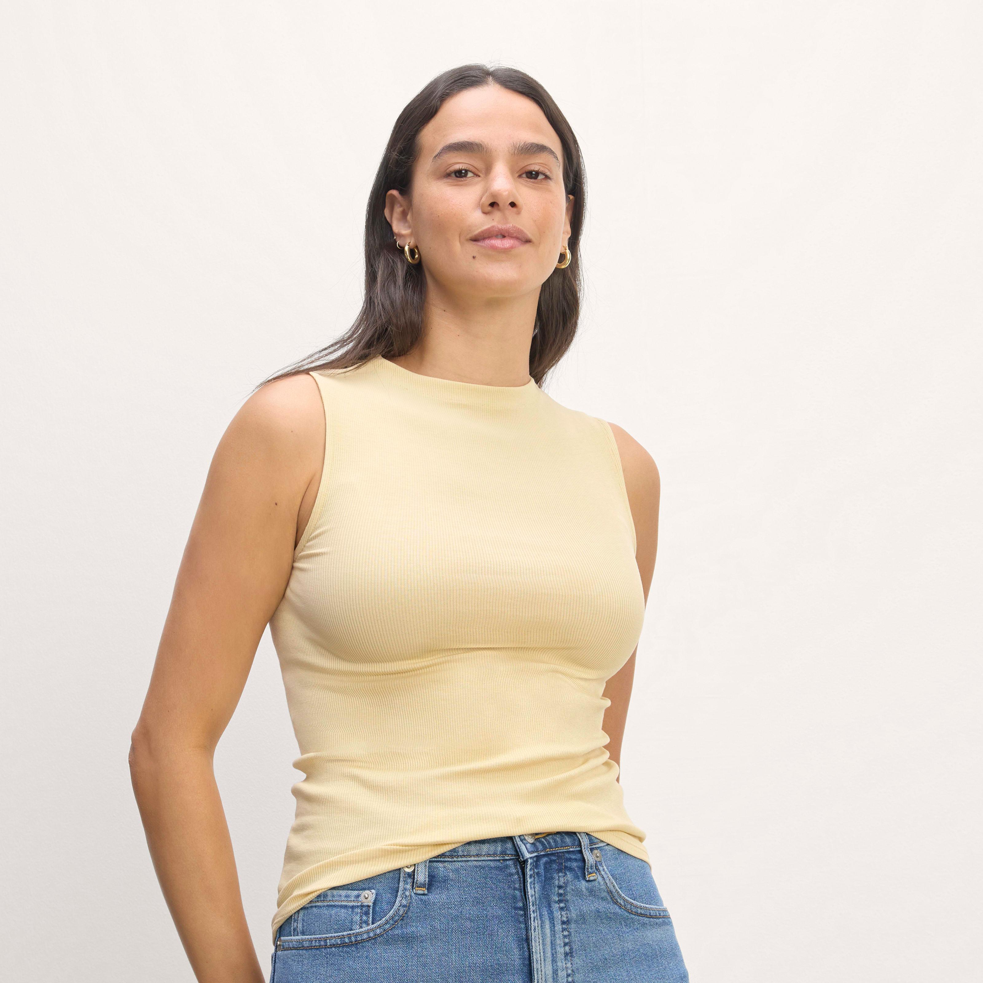 The Luxe Rib Funnel-Neck Tank Product Image