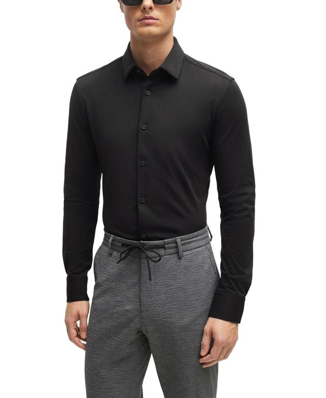 Boss by Hugo Boss Mens Performance-Stretch Slim-Fit Dress Shirt Product Image