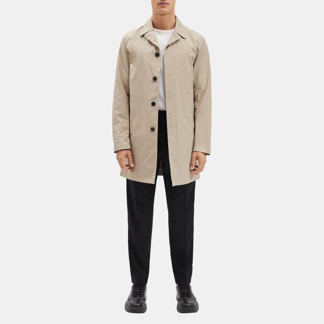 Cotton-Blend Single-Breasted Coat | Theory Outlet Product Image