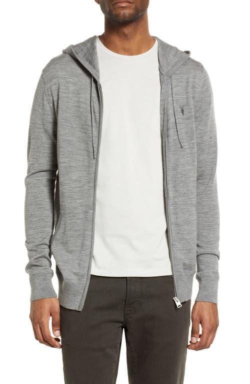 AllSaints Mode Slim Fit Merino Wool Zip Hoodie Product Image