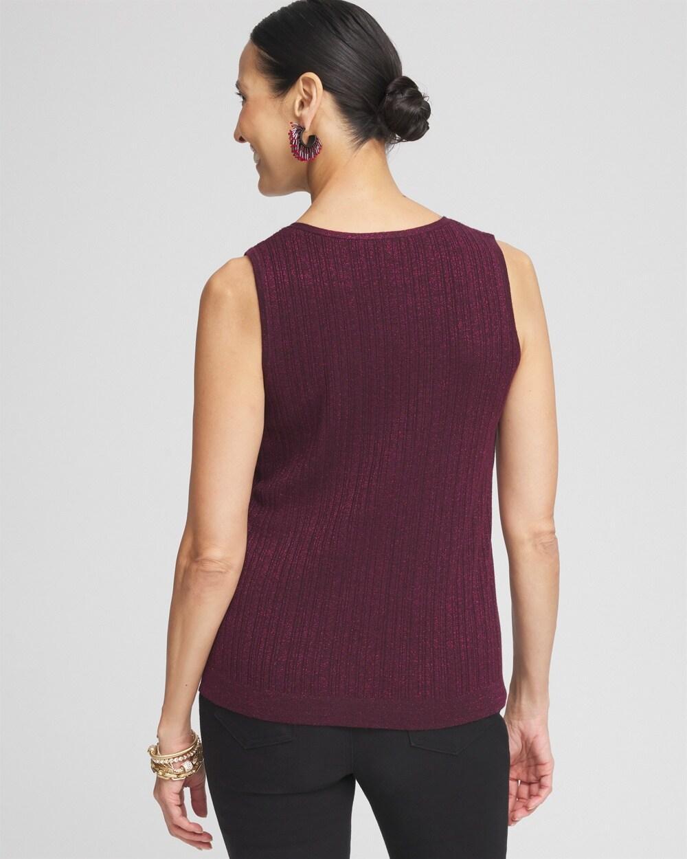 Shimmer Ribbed Sweater Tank Product Image