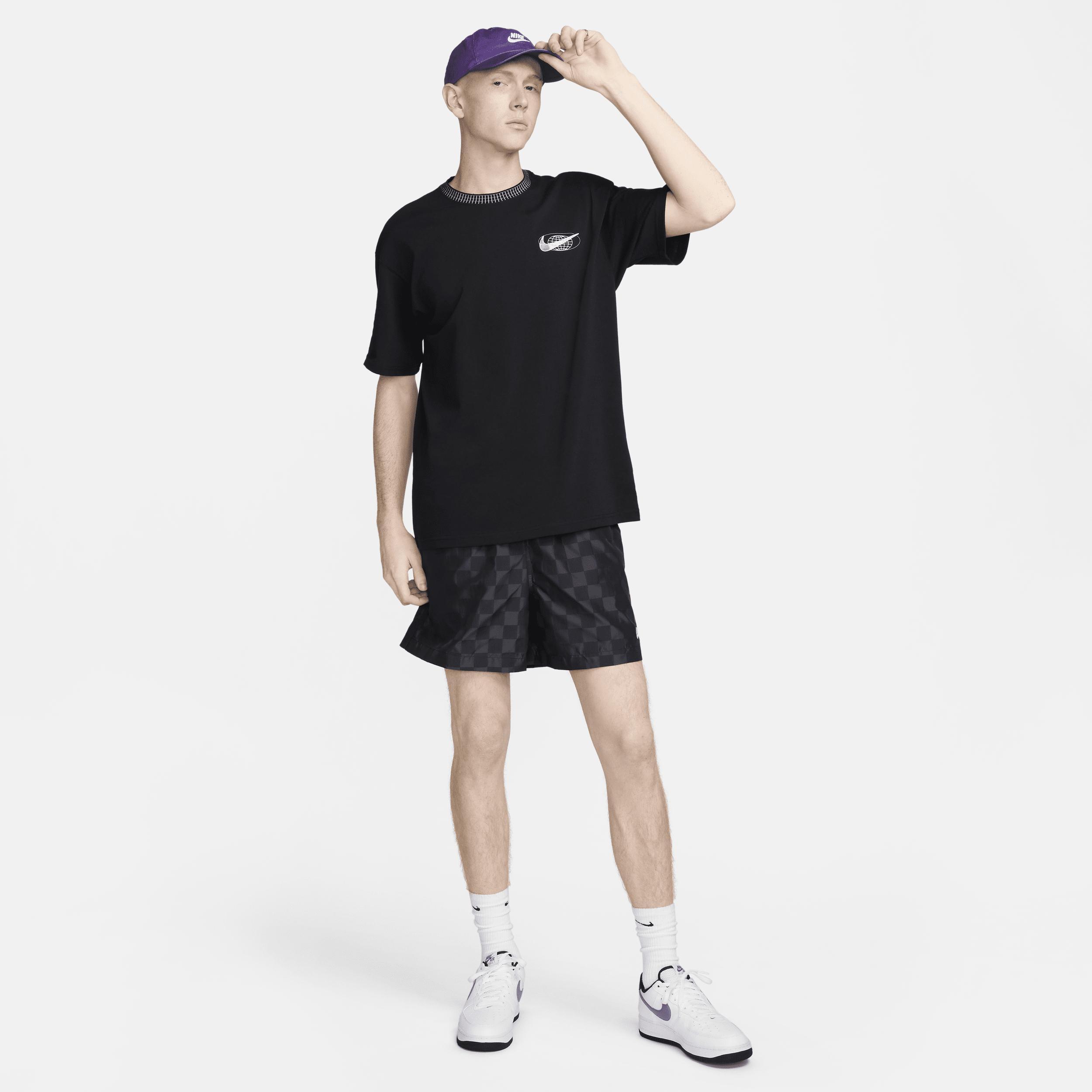 Nike Mens Nike Club Flow Shorts - Mens White/Black Product Image