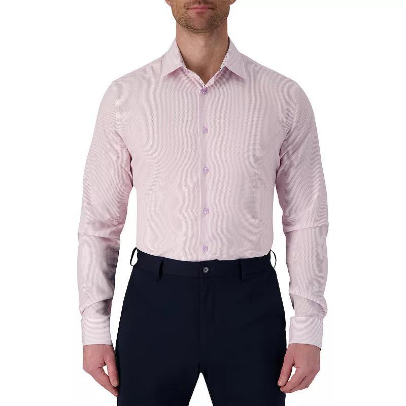 Mens Report Collection Slim-Fit Performance Dress Shirt Pink Stripe Product Image