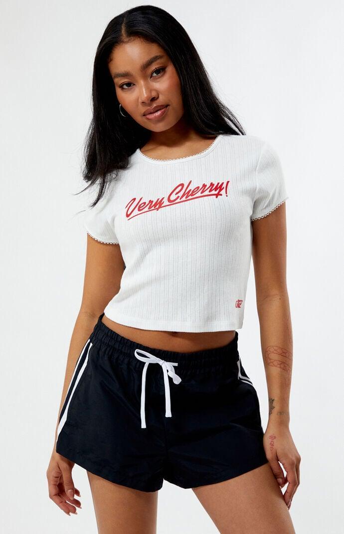 Coca Cola Women's By PacSun Cherry Coke Pointelle T-Shirt Product Image