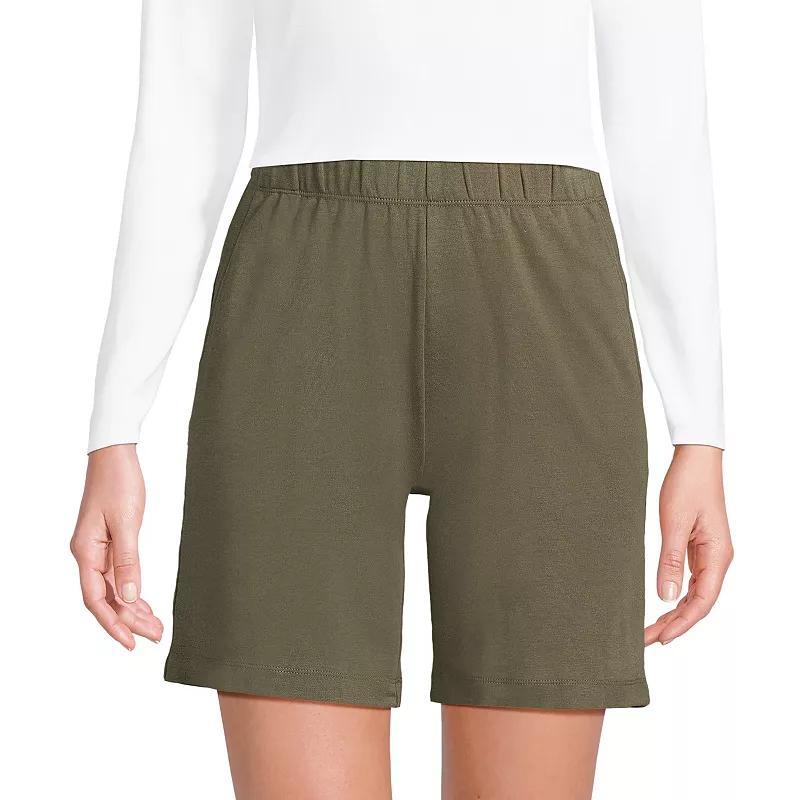 Womens Lands End Sport Knit Pull-On Shorts Product Image