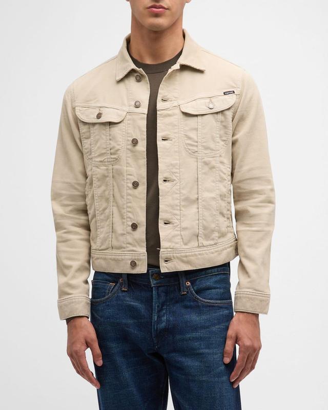 Mens Icon Micro-Corduroy Denim Jacket Product Image