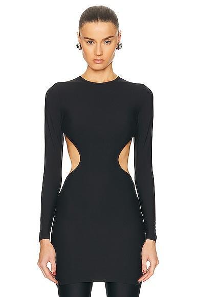 Balenciaga Cut Out Mini Dress Black. (also in ). Product Image