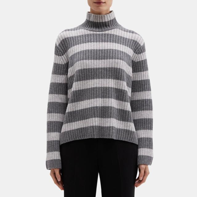 Wool Striped Turtleneck Sweater | Theory Outlet Product Image