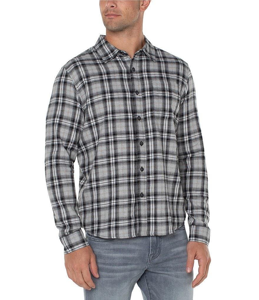 Liverpool Los Angeles Long Sleeve Plaid Flannel Shirt Product Image