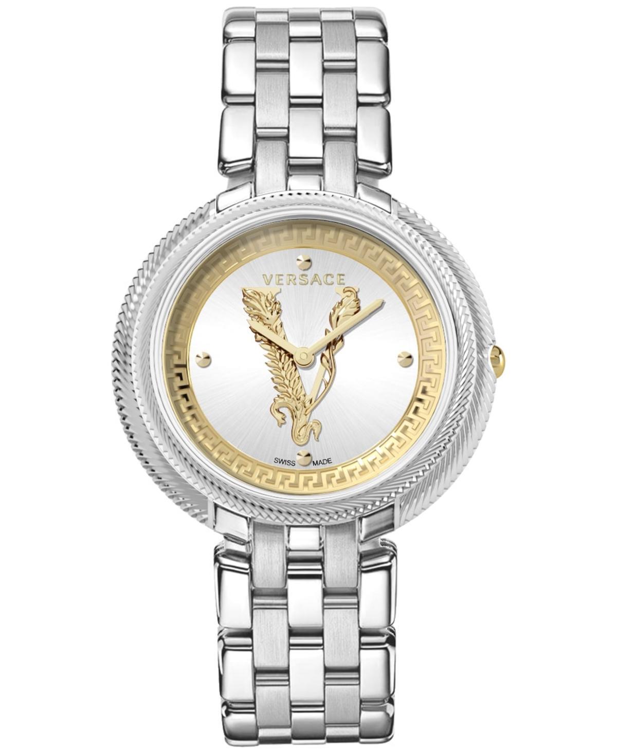 Versace Womens Swiss Thea Stainless Steel Bracelet Watch 38mm Product Image